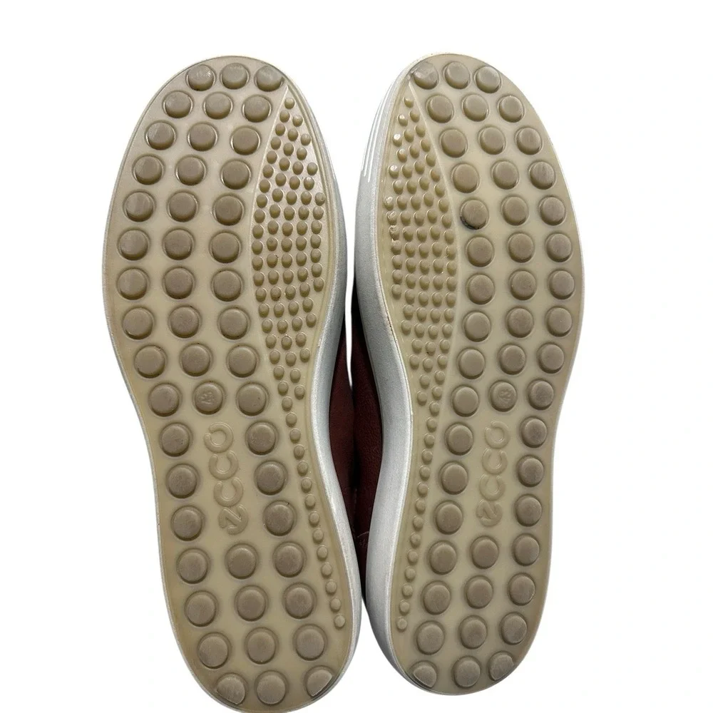Ecco Shoes Sneakers Men's Size 9 US EU 43 Brown Leather‎ Lace Up Danish #S17-10